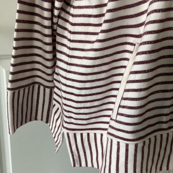 Cj banks 2X top stripes pockets white purple crewneck - Picture 3 of 10